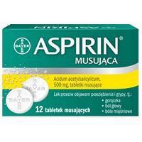 ASPIRIN ULTRA FAST 500 MG X 12 TABLETKI MUSUJĄCYCH